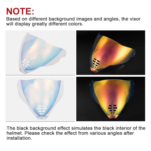 Image of PSLER IC-06 visor- Icon Airflite Face Shield Motorcycle Helmet Visor Accessories Replacement for Icon Airflite IC-06,Transparent Red