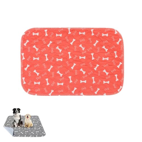 Puppy Pee Pads for Dogs, Reusable Puppy Pads, Puppy Pads with Pheromones - Leak & Odor Proof, Non-Slip Base, Easy to Clean & Reusable for All Breeds(Red,M: 27.6" x 31.5")