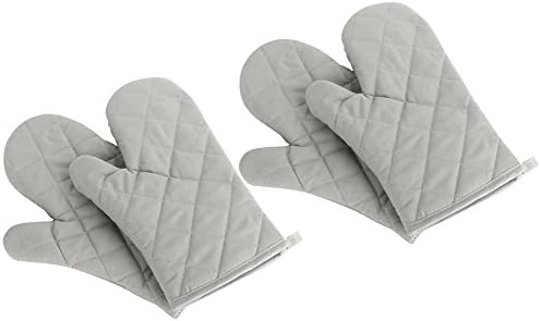 Heat Resistant Oven Mitts - Non-Slip Oversized Kitchen Gloves, 1 Pair (Orange) - View #3