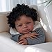 SGAFESZE Reborn Baby Dolls Black - 20 Inch African American Realistic Baby Doll - Lifelike Curly Hair, Weighted Soft Body & Premium Gift Box for Kids 3+