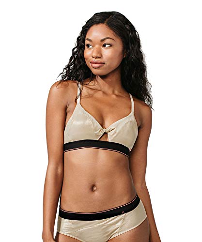 Stance Twisted Triangle Bra Gold brassière triangle femmes taille S