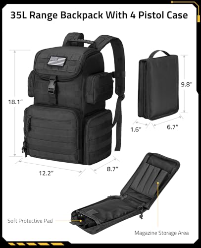 CVLIFE Tactical Range Backpack with Removable Divider