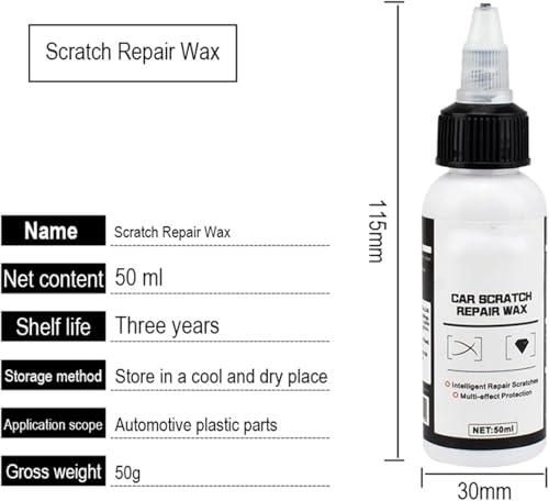Cera reparadora de rayones para autos 1.69 fl oz kit 2 sets miniatura 4