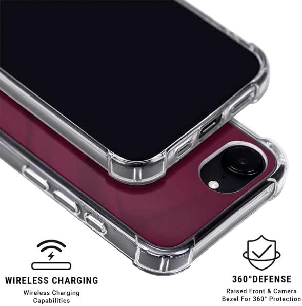 Skinit Clear Phone Case Compatible with iPhone 16e - Officially Licensed NFL Washington Commanders Flag Design