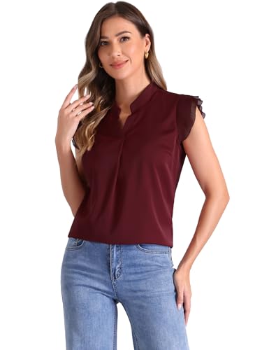 Chemisier col en V femme manches courtes haut habillé décontracté chic