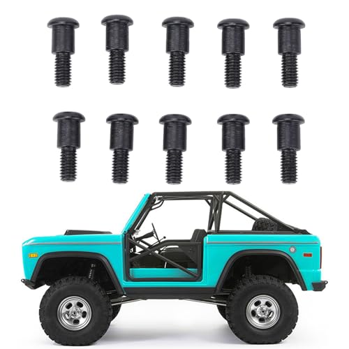 Viti a spalla RC da 10 pezzi, bullone a spalla con testa a bottone esagonale in acciaio inossidabile, sostituzione delle viti a spalla con perno M3x4x10mm per parti di camion per