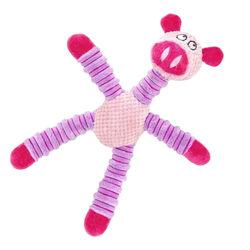 Kauspielzeug für Welpenzähne, interaktives Plüsch- Hundespielzeug, bissfest, verschleißfest, reißfest, für kleine, mittelgroße und große Hunde, für drinnen und draußen, Park- Hinterhof, langlebiges Kau