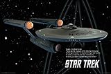 BUY ART FOR LESS Officially Licensed Star Trek Starship Enterprise Original Series Art Poster - 36 x 24 Inch - Decorative Print - Poster Paper - Ready to Frame