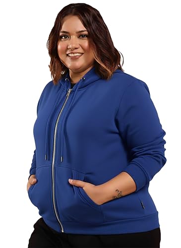 Image of Elite soul Women's Plus Size Zipper Hoodie | Front Zip Full Sleeve Hooded Sweatshirt | Casual Zipper Jacket | XL, 2XL, 3XL, 4XL, 5XL, 6XL