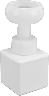 250ml Foam Refillable Hand Soap Dispenser Flower Stamp Foaming Soap Dispenser for Bathroom and Kitchen(White)