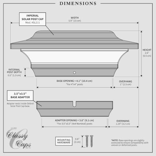 Classy Caps SL211B 4x4 Imperial Solar Post Cap -Black – High-Performance LED Lights, Durable Cast Aluminum, Warm and Cool Light Modes, Fits 4"x4" or 3.5"x3.5" Posts, Ideal for Decks, Fences by Classy Caps - Image 7
