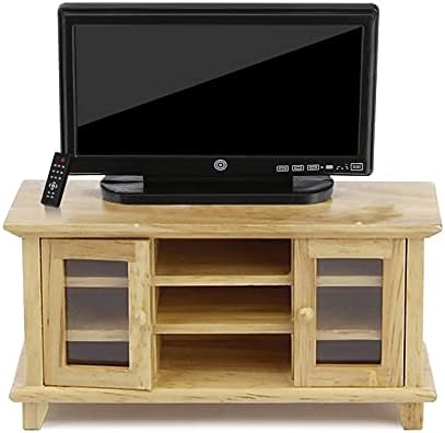 Sunlera 01.12 Dollhouse TV Remote Control Simulation Miniature Furniture Dollhouse Living Room Decoration TV
