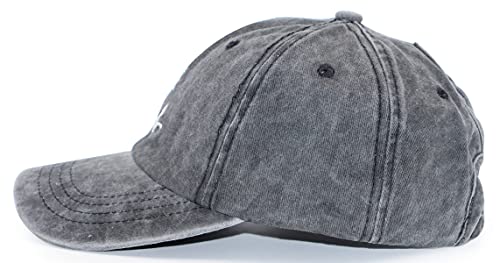 Manmesh Hatt Ponytail Hats For Women, Daisy Blessed Faith Embroidered Gift, Washed Vintage Adjustable High Messy Bun Ponytail Baseball Cap (Black, One Size) #TOP1