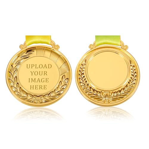 Custom Medals for Awards for Adults Medals Various Custom Styles of Blank Award Medals with Neck Ribbons Trophy Award Prize Gifts Gold Winner Medals for Adults 1st 2nd 3rd Participation Awards