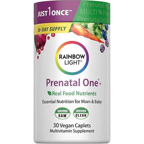 Rainbow Light High-Potency Prenatal One Multivitamin, Prenatal Health Multivitamin Supports Mom's Health and Baby's Development, With Vitamin C, Vegan, 30 Count
