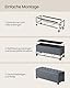 SONGMICS Sitzhocker mit Stauraum, Sitzbank mit Beinen, 40 x 110 x 40 cm Fußbank, Aufbewahrungsbox, bis 300 kg belastbar, für Wohnzimmer Schlafzimmer Flur, schiefergrau LSF089G01
