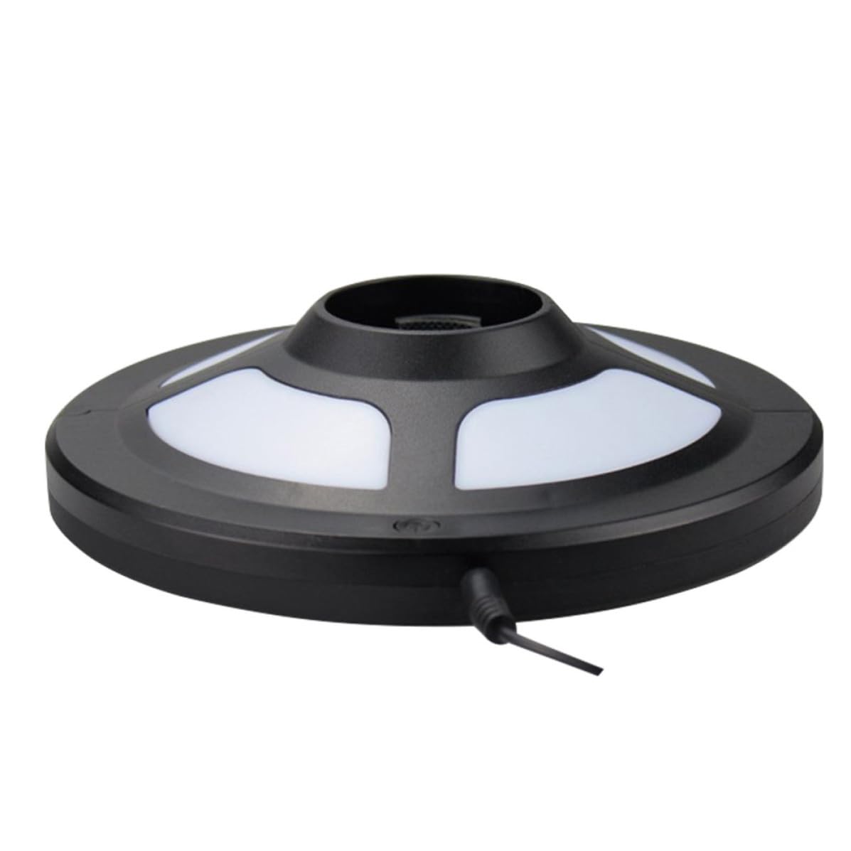 Vaguelly Lampada campeggio LED da esterno, luce portatile in ABS nero per ombrelloni, adatta a casa e campeggio, uso sicuro per attività notturne