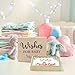 H1vojoxo 51PCS Baby Shower Advice Cards and Wooden Keepsake Box Wishes for Baby Cards Double Sided Greeting Cards Newborn Baby Best Wishes Cards for Gender Reveal Baby Shower Favors Party Supplies
