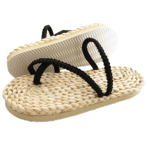 Anime Slippers Slides Sandals Straw Shoes Flip Beach Halloween Men