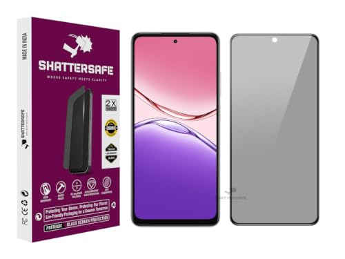 Image of Anti-Spy Privacy Tempered Glass Compatible For Oppo A5 Pro 5G [Pack of 1]. 9H Hardness, Anti-Scratch, Edge-to-Edge Protection With Easy Installation Kit & Case Friendly Fit.