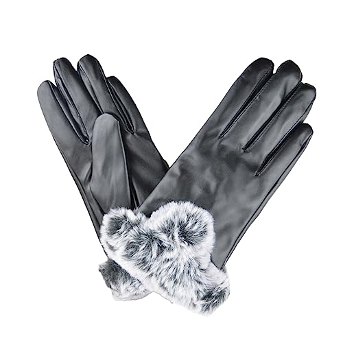 Didiseaon Elegant Winter Gloves Touchscreen Plush Fleece Windproof Cycling Hiking Outdoor Cold Weather