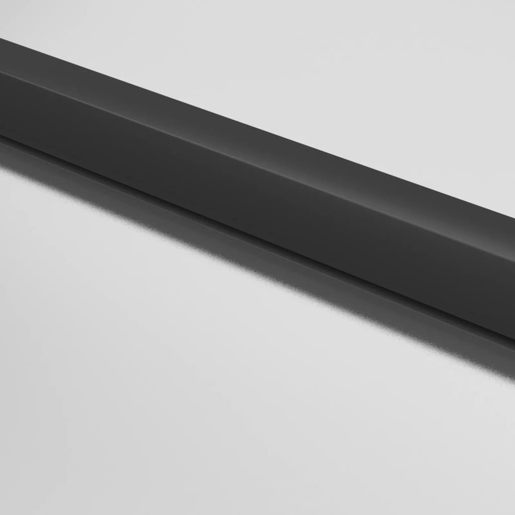 Drzwi wewnętrzne Slim Black 76x201.5 cm szkło hartowane i aluminium materiały budowlane drzwi domowe