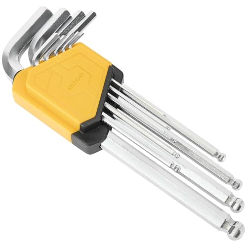 Fancytool Hex Key Set Allen Wrench Set Ball End Cr-V Steel – 9PCS Metric Allen Wrenches, Chrome Vanadium Steel, 1.5–10mm, 6.7in, Silver Finish, for Furniture Building, Equipment Repairs, DIY Projects by Fancytool - Used condition - US$6.71