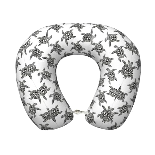 BDDFN Almohada cervical con estampado de tortugas marinas de animales Wonder Plus, regalo de viaje, comodidad para tus viajes, películas y trabajo