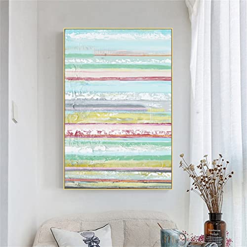 Peinture à l'huile de paysage abstraite colorée pour maison