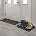 Stalwart 75-ST6012 All Weather Boot Tray-Water Resistant Plastic Utility Shoe Mat for Indoor and Outdoor Use in All Seasons (Black), Large