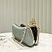 Selfrit Women's Luxury Fashion Mint Green Evening Clutch Handbag with Crystal Embellishment & Gold Chain, for Wedding, Party, Prom