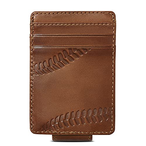 BASEBALL Front Pocket Wallet | Strong Magnetic Closure | Slim Money Clip Wallet | Baseball Fan Gift