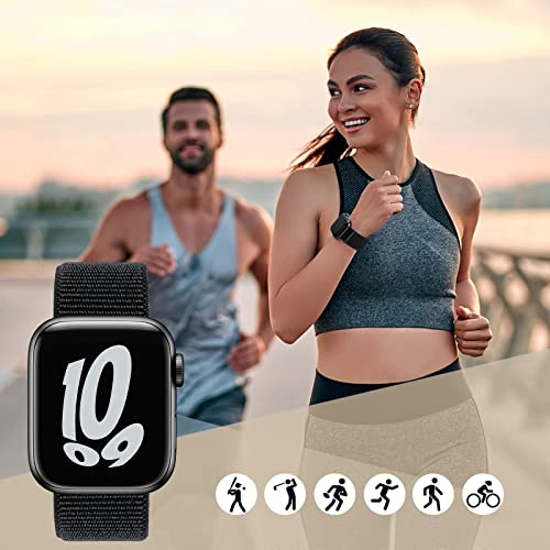 Yoohoo Nylon Straps Compatible with Apple Watch Straps 38mm 40mm 41mm 42mm(Series 10 11) Women Men,Upgraded Soft Nylon Strap Replacement Watch Bands for iWatch Series 11 10 9 8 7 6 5 4 3 2 1 SE - Image 3