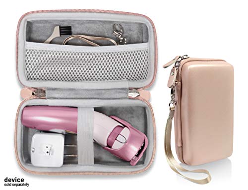 CaseSack Case for Braun Epilator for Women Silk-epil 9 9-890, 9 9-961V, 9 7, 5 5-620; Panasonic ES2216PC, Hizek, Electronic Shaver, Room for Shaver and Charger, mesh Pocket for Other Accessories, det