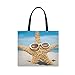 Große Kapazität Handtasche Starfish Beach Casual Fashion Schulter wiederverwendbare Einkaufstasche