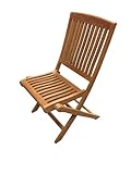 Comfort Teak Folding Side Chair, Natural