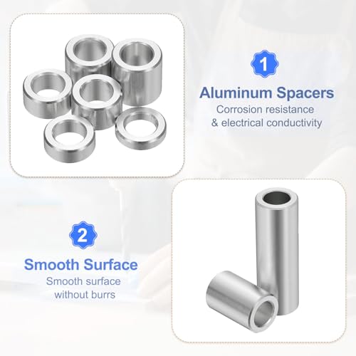 Entretoise ronde aluminium M12 évite la déformation des fixations de vis