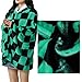Juejuezi Hooded Wearable Blanket Hoodie Throw Blanket Cloak Cosplay Costume Shawl Wrap Nap Quilt 160x100 cm/63x40in(Green,One Size)