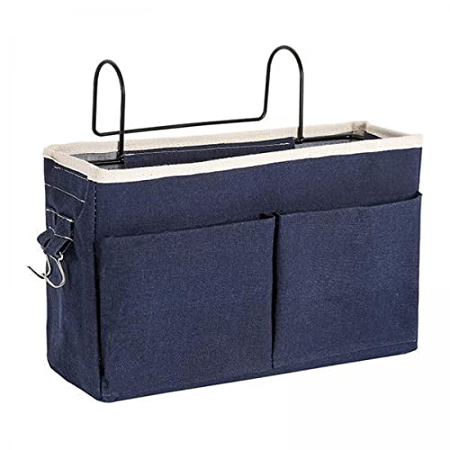 2xBedside Caddy Cabinet Storage Organizer for Glasses Book Dark Blue-image-30
