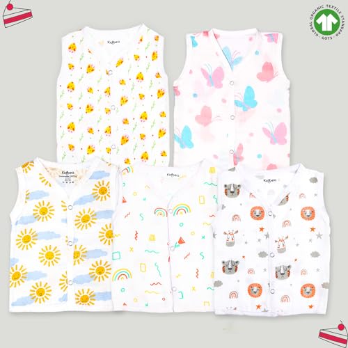 Image of Kidbea Extra Soft Mulmul Cotton Jhabla Cloth for New Born Baby Set
