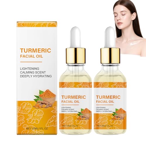 Suero Facial De Aceite De Cúrcuma, Aceite Reafirmante Para La Piel Con Cúrcuma, Suero Iluminador Vitaminado, Hidrata E Iluminación, Sueros Antienvejecimiento Para La Cara Para Mujeres Y Hombres (2pcs)