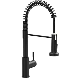 Gimiliblackkitchenfaucetwithpulldownsprayercommercialsinglehandleleverspringkitchensinkfaucet Urban Country Home Decor Gimili black kitchen faucet with pull down sprayer commercial single handle lever spring kitchen sink faucet urban country home decor