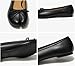 ZQW Women’s Tabi Shoes Split Toe Wide Width Ballet Flats Bow Decor Wrinkled Metallic Lightweight Comfortable Dressy Casual Daily Walking Shoes (10,Black)