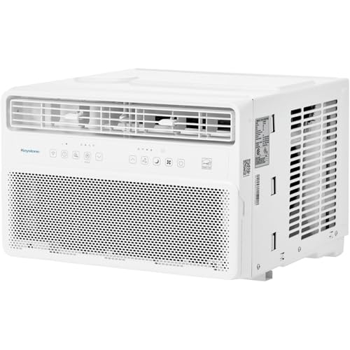 Keystone 18,000 BTU 230V Window Mounted Inverter Air Conditioner with Quiet, High Efficiency Operation and Remote, Window AC Unit for Apartment, Living Room, Bedroom, Large Rooms up to 1000-Sq. Ft.