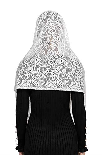 Wgior Rectangular Chapel Veil Scarf Catholic Church Veils Mantilla Wrap Shawl Mass Head Covering