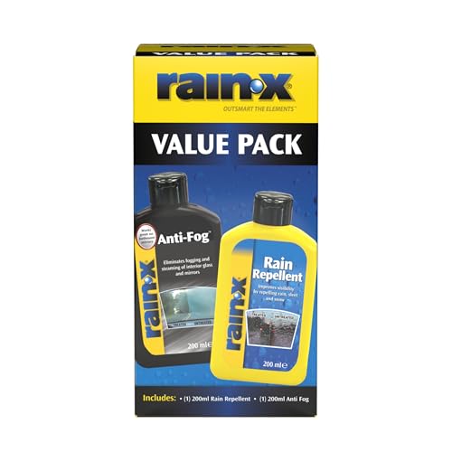 Rain-X Sparpackung Regen-Abweiser und Anti-Beschlag – Klare Sicht Innen und Außen für jede Wetterlage – 2x 200 ml