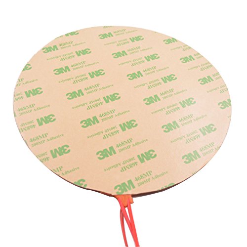 Lysee 3D Printer Parts & Accessories - Silicone Heating pad Heater Circular 160mm for 3D Printer Heat Bed - (Size: 24V 100W, Color: Black)