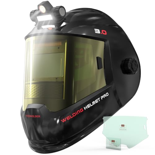 Careta para soldar Yeswelder BW-AR145 con vista lateral LED miniatura 1
