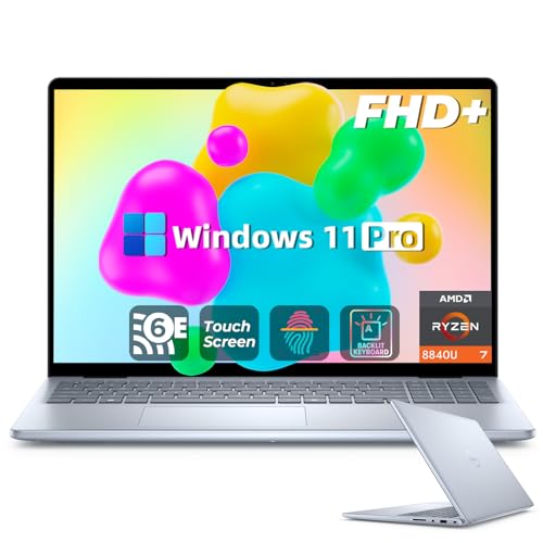 Dell Inspiron 16 5645 Laptop, 16 inch FHD+ Anti-Glare, AMD Ryzen 7 8840U, 32GB RAM, 1TB SSD, Numeric Keypad, USB Type-C with DP/PD, Dolby Atmos, Fingerprint, Windows 11 Pro, Silver