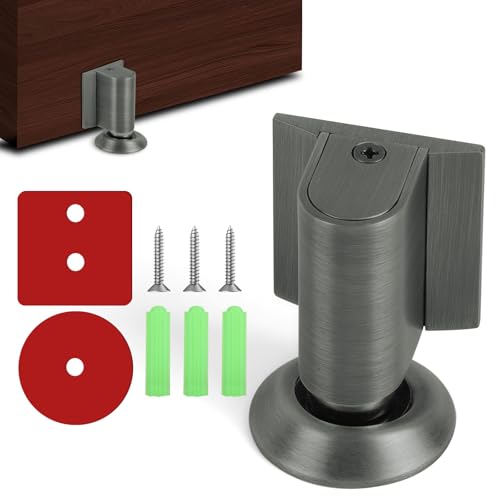 NUTKIT Magnétique en Métal Butée de Porte, Bloc Porte Magnétique Butée Invisible, Cale porte Sol Butée de porte Solide Avec Adhésif, 2026 new door wedge...